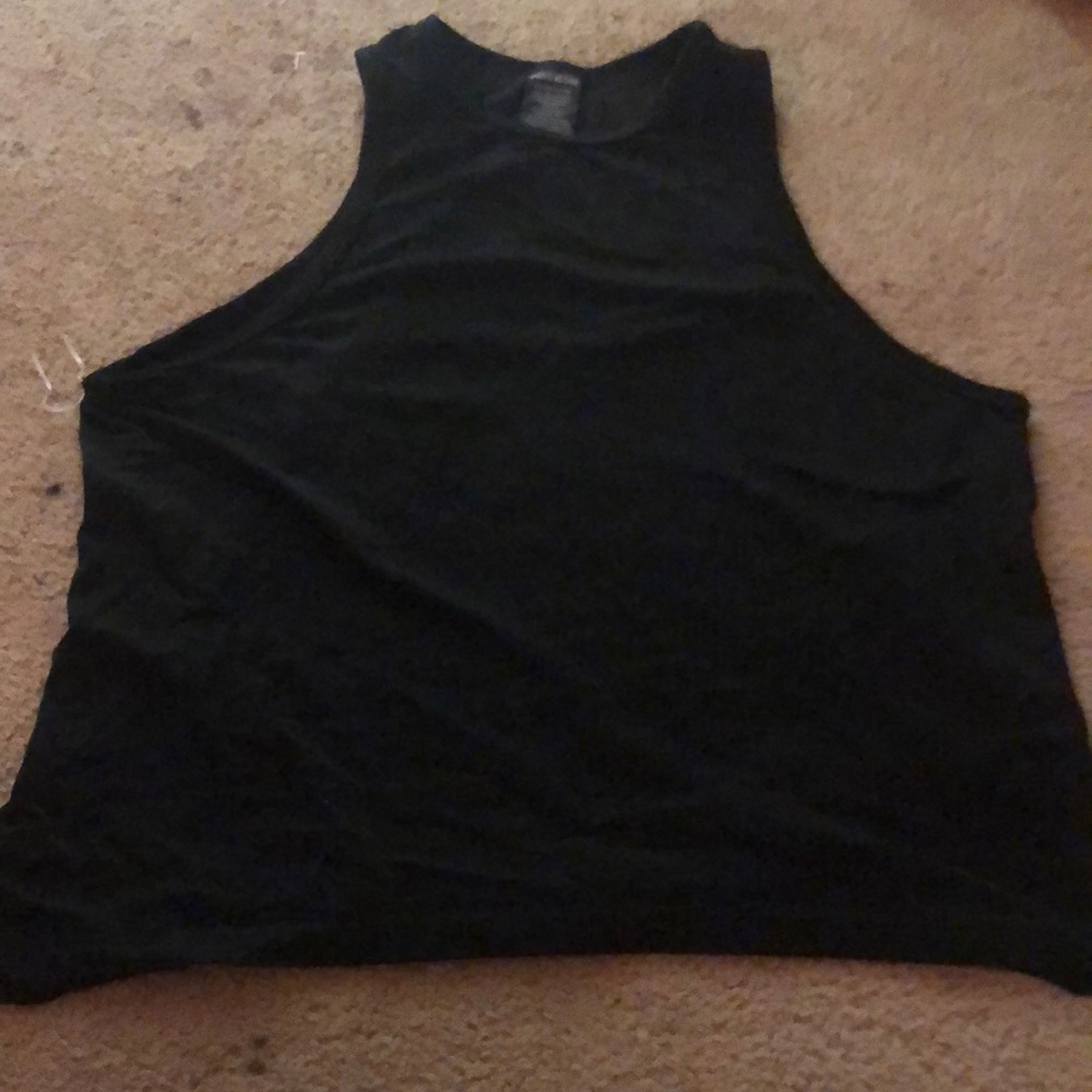 Black athletic tank top